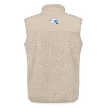 Funny Rabbit Nerd Programmer 3D Printer - Unisex Sherpa Gilet by Stanley/Stella - beige - Back - AI Model Male 178 light (178cm)