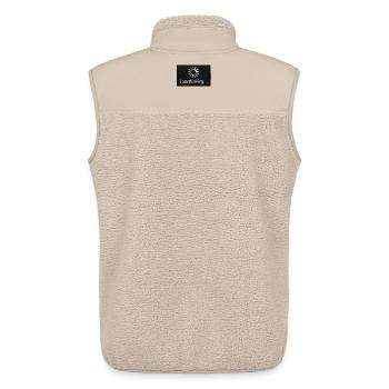 Pause for thought sun wheel - Unisex Sherpa Gilet by Stanley/Stella - beige - Back - AI Model Male 178 light (178cm)