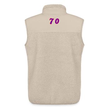 70. 70 YEARS. 70th ANNIVERSARY. 70 YEARS ANNIVERSARY. - Unisex Sherpa Gilet by Stanley/Stella - beige - Back - AI Model Male 178 light (178cm)