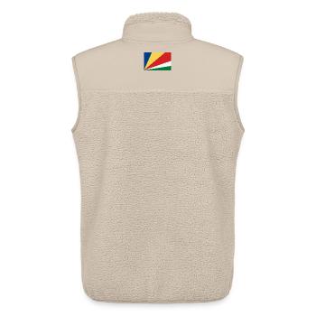 Color Geometry Stripes - Unisex Sherpa Gilet by Stanley/Stella - beige - Back - AI Model Male 178 light (178cm)