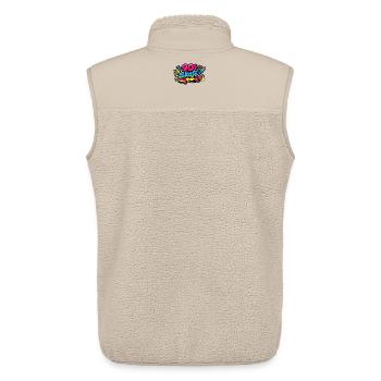 Style rétro du skateboard des années 90 - Veste sans manches sherpa unisexe Stanley/Stella - beige - Dos - AI Model Male 178 light (178cm)