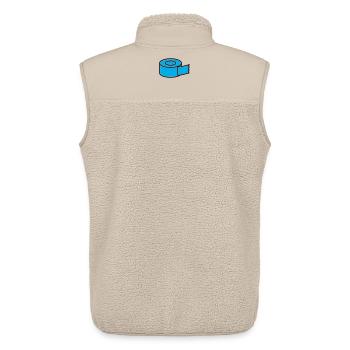 Tape Roll Comic - Unisex Sherpa Gilet by Stanley/Stella - beige - Back - AI Model Male 178 light (178cm)