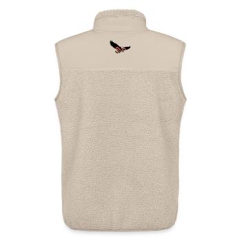 Drapeau des fans d’Adler Allemagne - Veste sans manches sherpa unisexe Stanley/Stella - beige - Dos - AI Model Male 178 light (178cm)