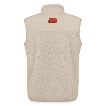 Motif léopard Sommeil - Veste sans manches sherpa unisexe Stanley/Stella - beige - Dos - AI Model Male 178 light (178cm)