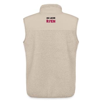 On lâche rien ! - Veste sans manches sherpa unisexe Stanley/Stella - beige - Dos - AI Model Male 178 light (178cm)