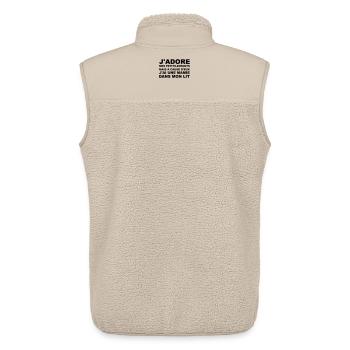 Mamie dans mon lit - Veste sans manches sherpa unisexe Stanley/Stella - beige - Dos - AI Model Male 178 light (178cm)