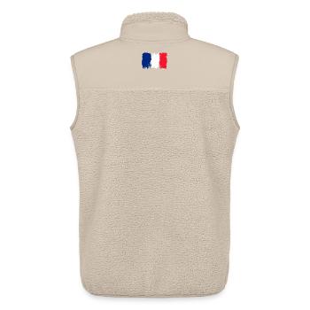 Bleu Blanc Rouge Pinselfahne - Unisex Sherpaweste von Stanley/Stella - Beige - Hinten - AI Model Male 178 light (178cm)