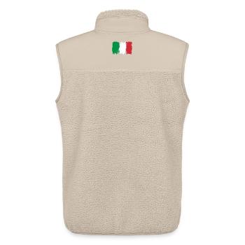 Drapeau italien coups de pinceau - Veste sans manches sherpa unisexe Stanley/Stella - beige - Dos - AI Model Male 178 light (178cm)
