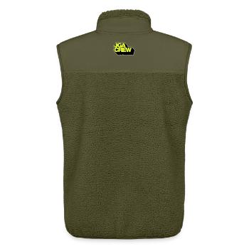 Enterrement de vie de garçon Crew 3D - Veste sans manches sherpa unisexe Stanley/Stella - kaki - Dos - AI Model Male 178 light (178cm)