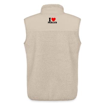 I love cucumbers I love cucumbers - Unisex Sherpa Gilet by Stanley/Stella - beige - Back - AI Model Male 178 light (178cm)