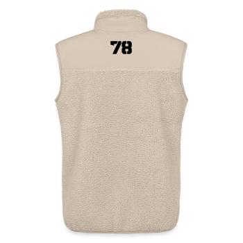 78 - Unisex Sherpaweste von Stanley/Stella - Beige - Hinten - AI Model Male 178 light (178cm)
