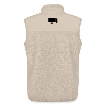 Minimal PC Setup Icon – Gamer Design - Unisex Sherpaweste von Stanley/Stella - Beige - Hinten - AI Model Male 178 light (178cm)