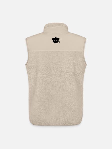 PhD Hat Graduation Icon - Unisex Sherpa Gilet by Stanley/Stella - beige