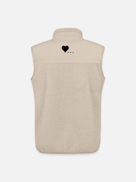 Heart with Three Dots – Symbol Design - Unisex Sherpa Gilet by Stanley/Stella - beige