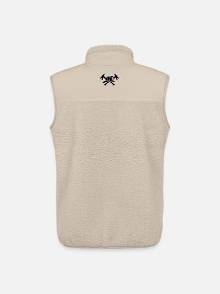 Firefighter Helmet Aexte Silhouette - Unisex Sherpa Gilet by Stanley/Stella - beige