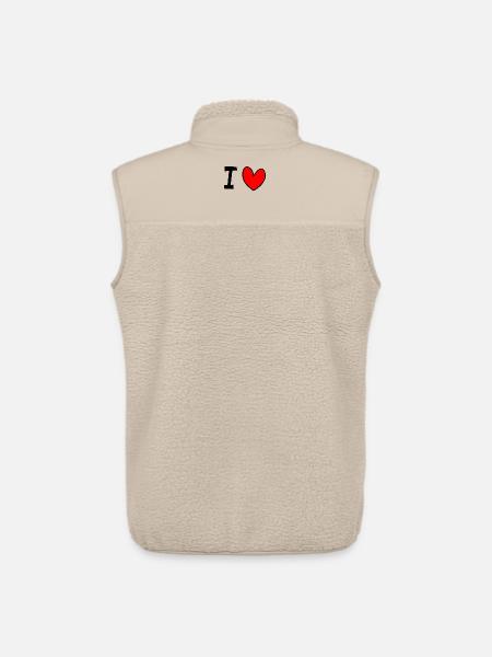 I love - Unisex Sherpaweste von Stanley/Stella - Beige