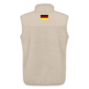 Allemagne couleurs noir rouge or - Veste sans manches sherpa unisexe Stanley/Stella - beige - Dos - AI Model Male 178 light (178cm)