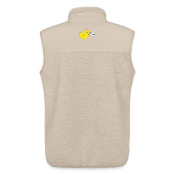 Funny pictures duck F*ck - Unisex Sherpa Gilet by Stanley/Stella - beige - Back - AI Model Male 178 light (178cm)