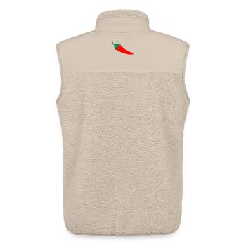Funny Hot Chilli tshirt - Unisex Sherpa Gilet by Stanley/Stella - beige - Back - AI Model Male 178 light (178cm)