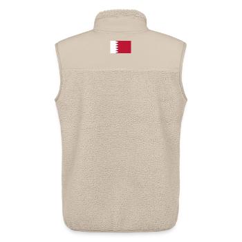 Katar Flagge Fahne - Unisex Sherpaweste von Stanley/Stella - Beige - Hinten - AI Model Male 178 light (178cm)