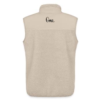Oma - Unisex Sherpaweste von Stanley/Stella - Beige - Hinten - AI Model Male 178 light (178cm)