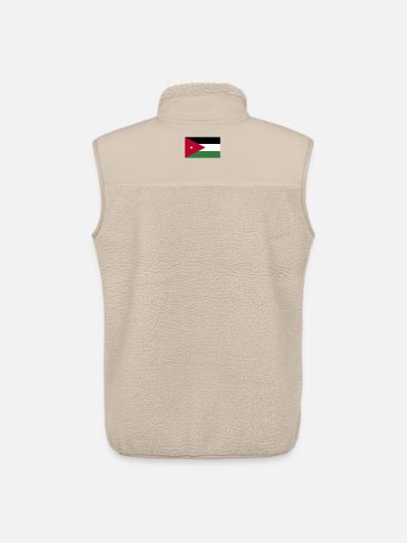 Jordan National Flag - Unisex Sherpa Gilet by Stanley/Stella - beige
