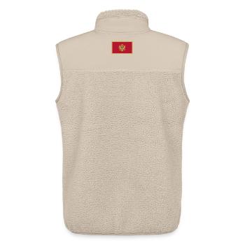 Montenegro National Flagge - Unisex Sherpaweste von Stanley/Stella - Beige - Hinten - AI Model Male 178 light (178cm)