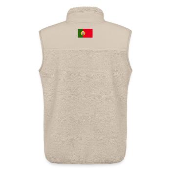 Drapeau national du Portugal - Veste sans manches sherpa unisexe Stanley/Stella - beige - Dos - AI Model Male 178 light (178cm)