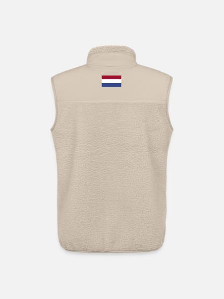 Netherlands National Flag - Unisex Sherpa Gilet by Stanley/Stella - beige