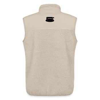 Vitrier sous vide en verre - Veste sans manches sherpa unisexe Stanley/Stella - beige - Dos - AI Model Male 178 light (178cm)