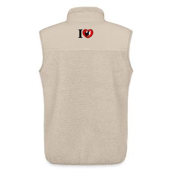 Heart chickens love - Unisex Sherpa Gilet by Stanley/Stella - beige - Back - AI Model Male 178 light (178cm)