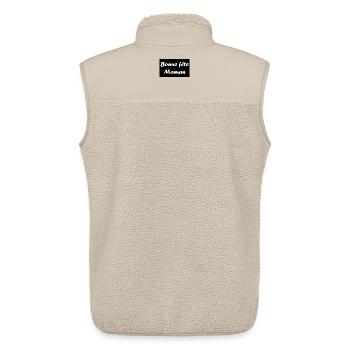 BONNE FÊTE MAMAN. MAMAN. FÊTE DES MÈRES. JE T'AIME - Veste sans manches sherpa unisexe Stanley/Stella - beige - Dos - AI Model Male 178 light (178cm)