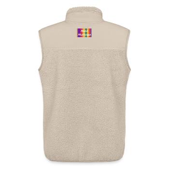 MAÎTRESSE.MERCI. MERCI MAÎTRESSE. CADEAU MAÎTRESSE - Veste sans manches sherpa unisexe Stanley/Stella - beige - Dos - AI Model Male 178 light (178cm)