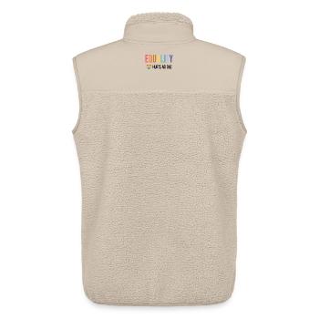 LGBT Pride Month - Equality Hurts No One - Unisex Sherpa Gilet by Stanley/Stella - beige - Back - AI Model Male 178 light (178cm)