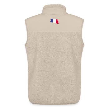 Frankreich - Unisex Sherpaweste von Stanley/Stella - Beige - Hinten - AI Model Male 178 light (178cm)