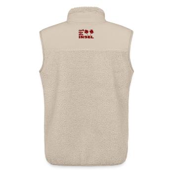 READY FOR THE ISLAND - Unisex Sherpa Gilet by Stanley/Stella - beige - Back - AI Model Male 178 light (178cm)