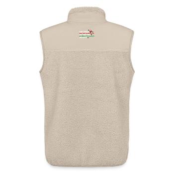Weihnachtspullover Weihnachtsmann Weihnachten - Unisex Sherpaweste von Stanley/Stella - Beige - Hinten - AI Model Male 178 light (178cm)