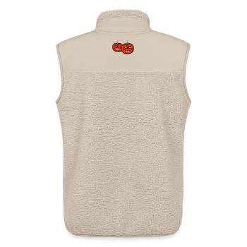 Zwei freche Kürbisse albern lustig Halloween Team - Unisex Sherpaweste von Stanley/Stella - Beige - Hinten - AI Model Male 178 light (178cm)