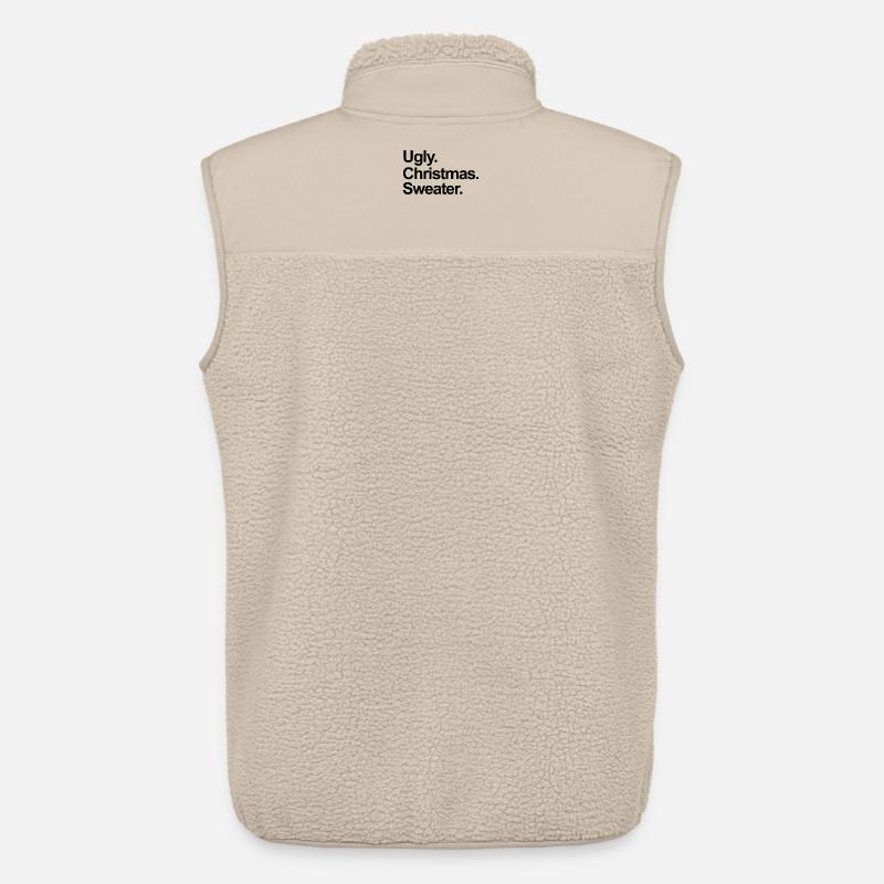 Pull de Noël moche - Veste sans manches sherpa unisexe Stanley/Stella - beige