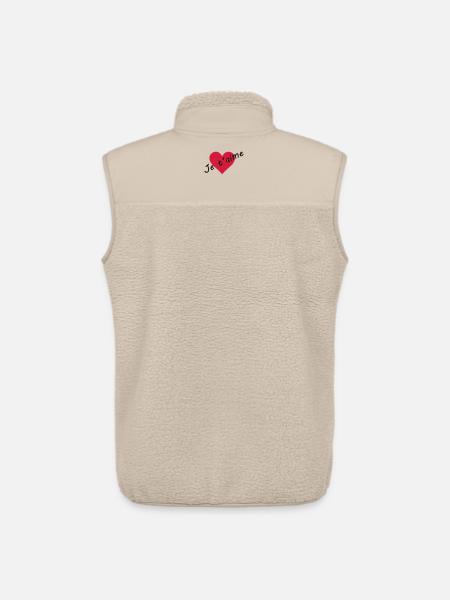 Herz, ich liebe dich - Unisex Sherpaweste von Stanley/Stella - Beige
