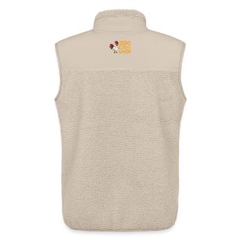 Élevage de coqs, volaille, poulet - Veste sans manches sherpa unisexe Stanley/Stella - beige - Dos - AI Model Male 178 light (178cm)