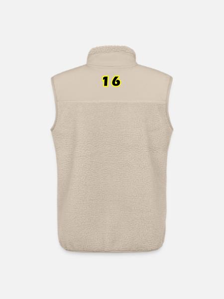 16 Number symbol - Unisex Sherpa Gilet by Stanley/Stella - beige