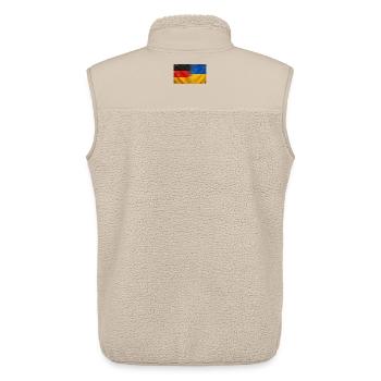 National Pride Germany Ukraine Origin - Unisex Sherpa Gilet by Stanley/Stella - beige - Back - AI Model Male 178 light (178cm)