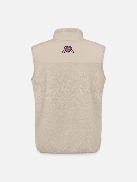 HP Full Pixel Heart Logo - Unisex Sherpa Gilet by Stanley/Stella - beige