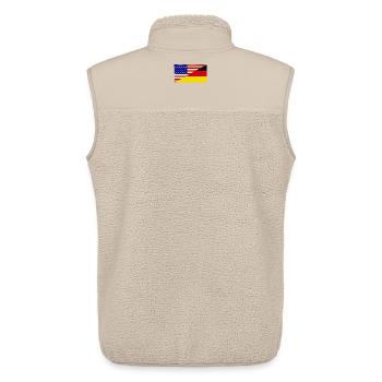 Deutschland und USA Vintage Flagge - Unisex Sherpaweste von Stanley/Stella - Beige - Hinten - AI Model Male 178 light (178cm)