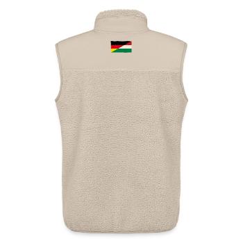 Germany and Hungary Vintage Flag - Unisex Sherpa Gilet by Stanley/Stella - beige - Back - AI Model Male 178 light (178cm)