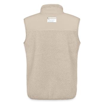 Qu'est-ce qu'un Papa ? - Cadeau Drôle pour Papas - Veste sans manches sherpa unisexe Stanley/Stella - beige - Dos - AI Model Male 178 light (178cm)