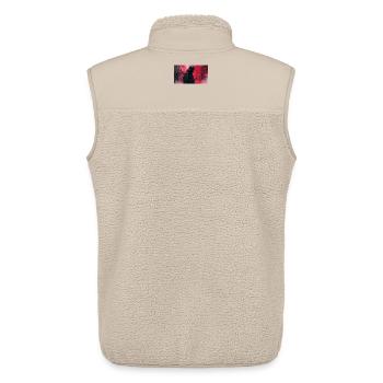 Black Futuristic Samurai - Unisex Sherpa Gilet by Stanley/Stella - beige - Back - AI Model Male 178 light (178cm)