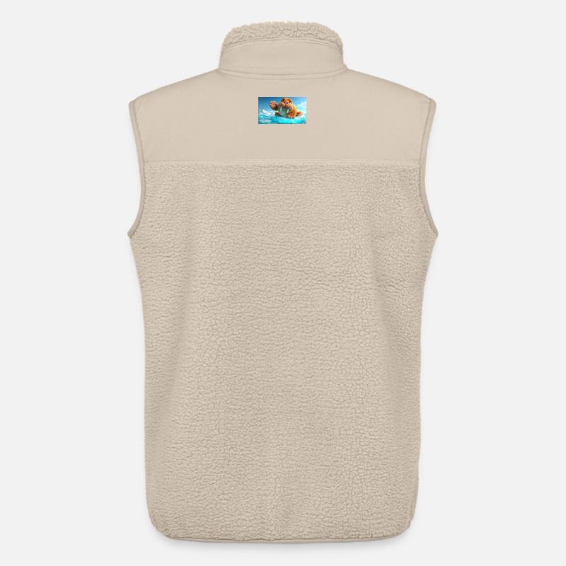 Winkendes Walross auf Eisscholle - Unisex Sherpaweste von Stanley/Stella - Beige