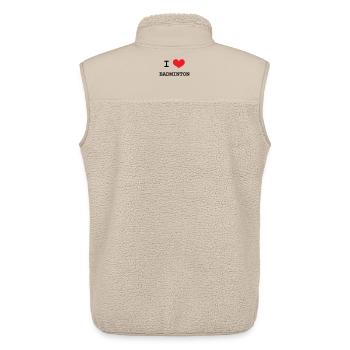 Badminton - Sport - Raquette - Veste sans manches sherpa unisexe Stanley/Stella - beige - Dos - AI Model Male 178 light (178cm)